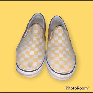 Yellow checkered vans